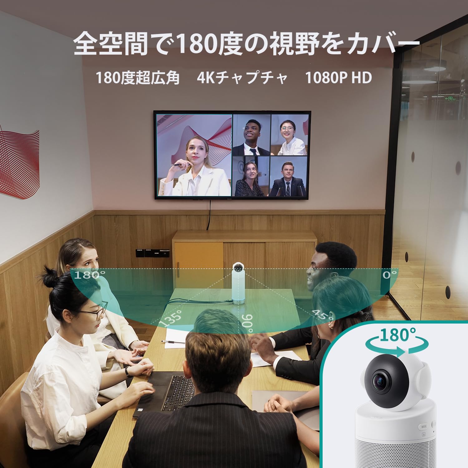 Amazon.co.jp: KanDao Meeting S Webカメラウェブ会議用 180度超